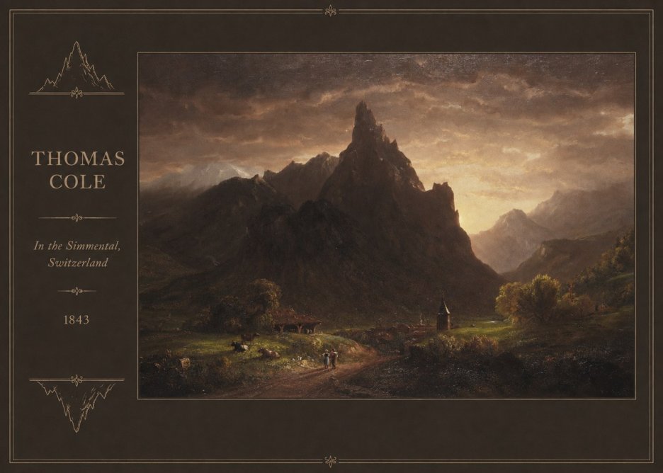 Thomas Cole In the Simmental, Switzerland No2 - Juliste