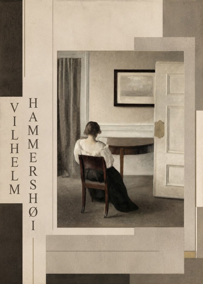 Vilhelm Hammershøi Interior with a Woman, Strandgade 30 No4 - Juliste