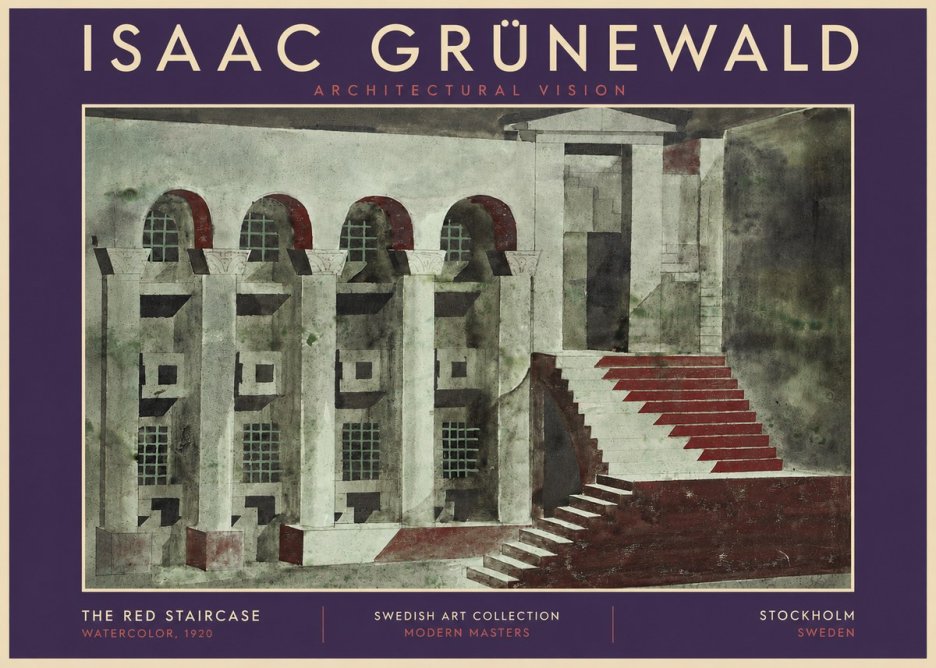 Isaac Grünewald The Steps of Silence No5 - Juliste