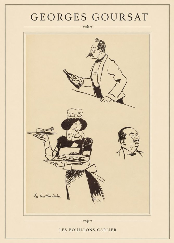 Georges Goursat Les Bouillons Carlier I No1 - Juliste