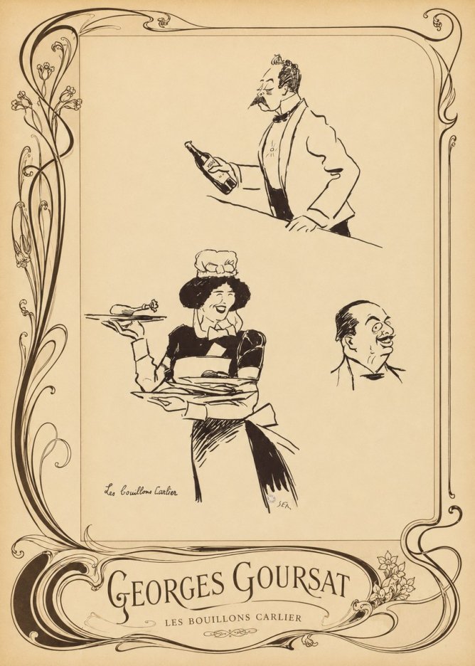 Georges Goursat Les Bouillons Carlier I No5 - Juliste