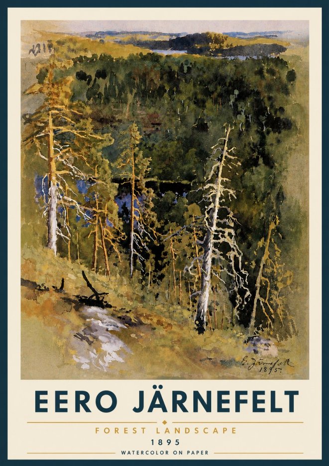 Eero Järnefelt Forest Landscape II No5 - Juliste