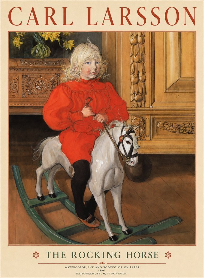 Carl Larsson The Rocking Horse No1 - Juliste