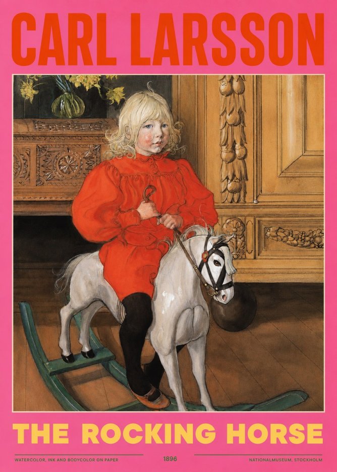 Carl Larsson The Rocking Horse No2 - Juliste