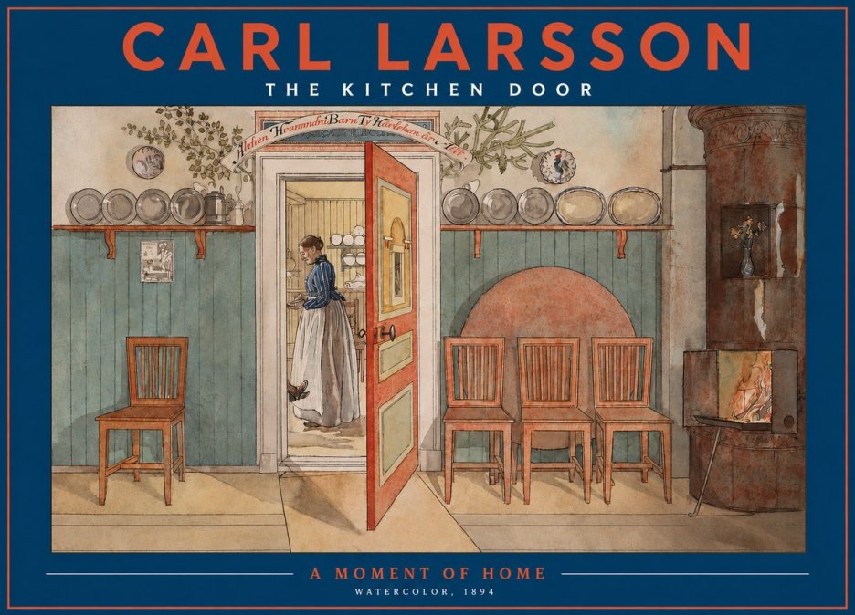 Carl Larsson The Kitchen Door No2 - Juliste