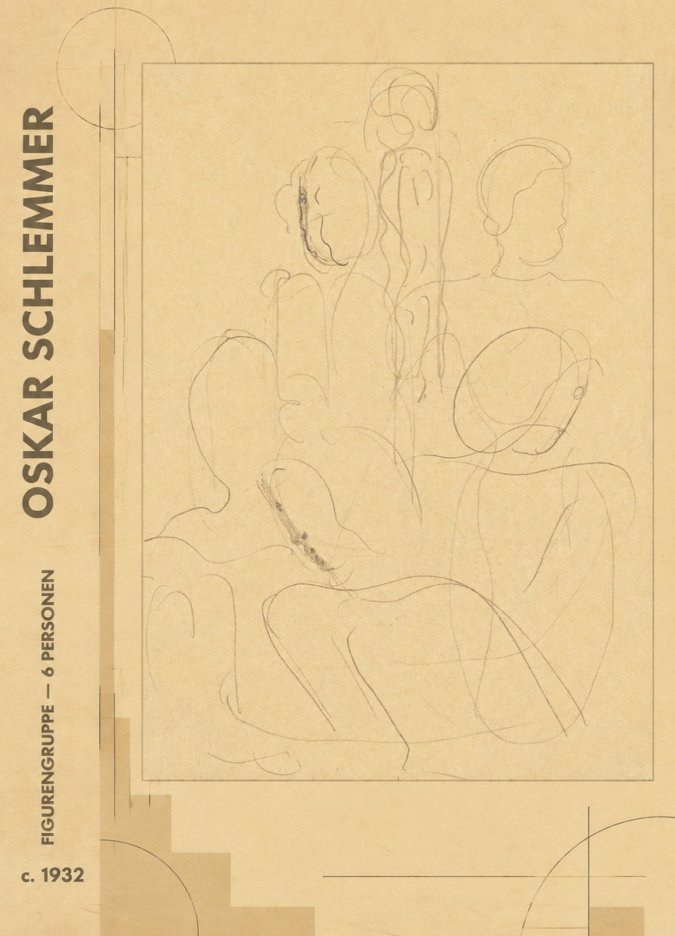 Oskar Schlemmer Figurengruppe - 6 Personen No5 - Juliste