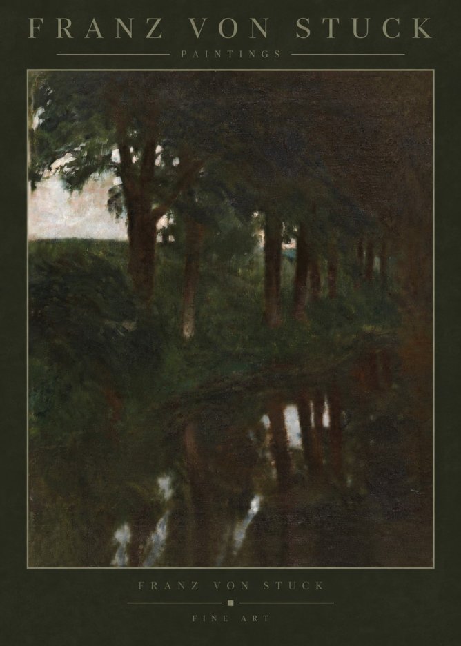 Franz von Stuck Woodland Reflections No5 - Juliste