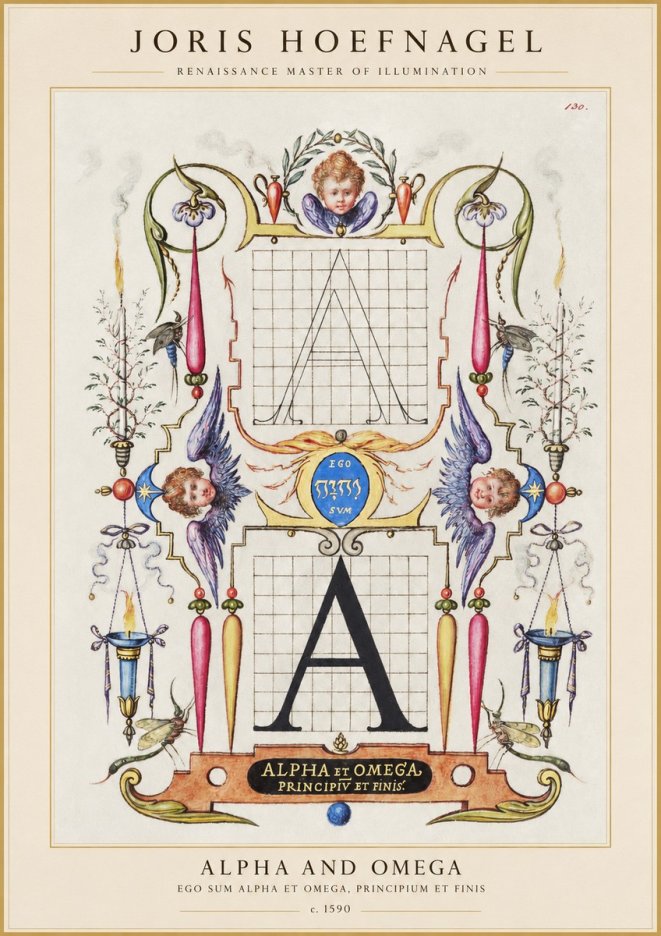 Joris Hoefnagel Alpha and Omega No1 - Juliste