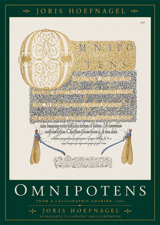 Joris Hoefnagel Omnipotens No2 - Juliste