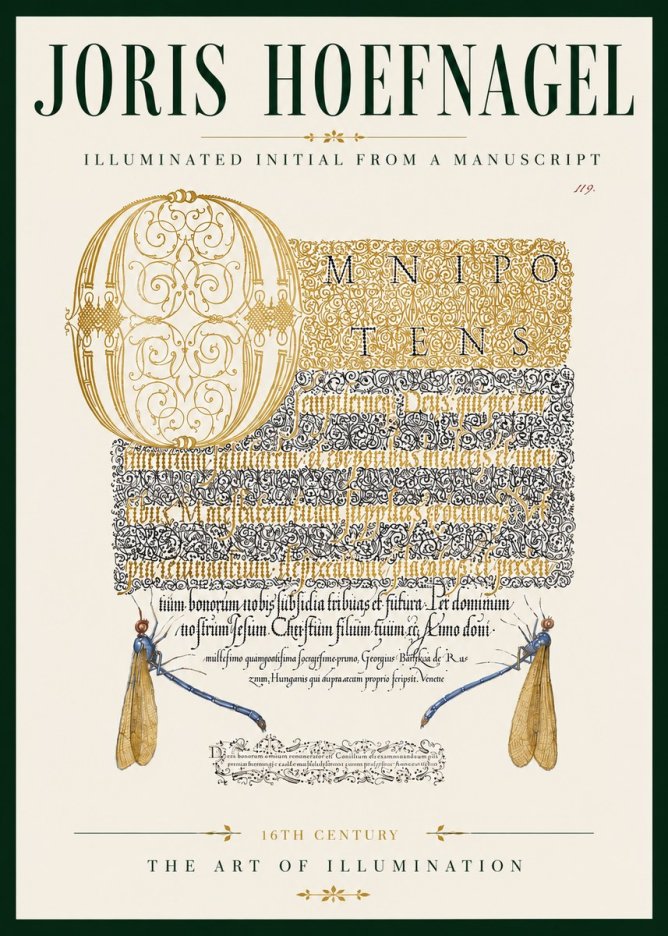 Joris Hoefnagel Omnipotens No6 - Juliste