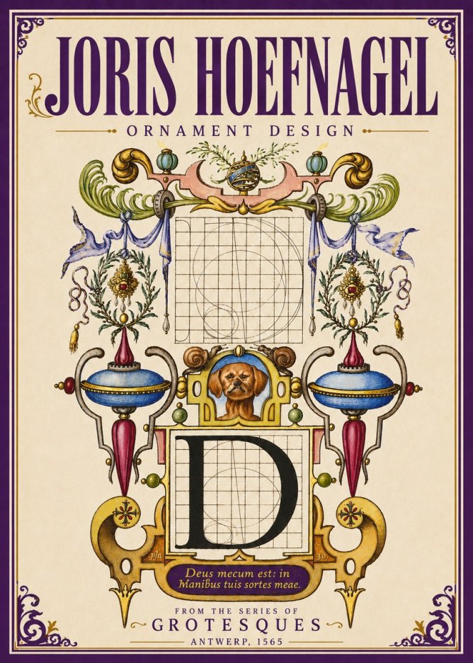 Joris Hoefnagel Illuminated Initial 'D' No5 - Juliste