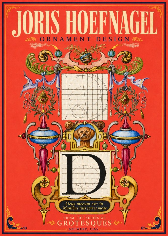 Joris Hoefnagel Illuminated Initial 'D' No6 - Juliste