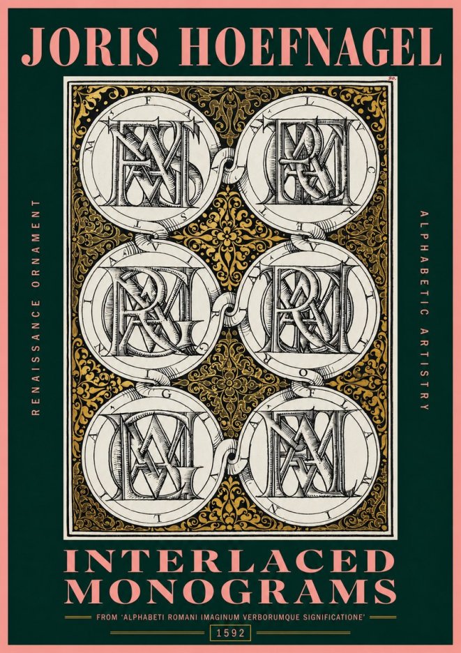 Joris Hoefnagel Interlaced Monograms No2 - Juliste