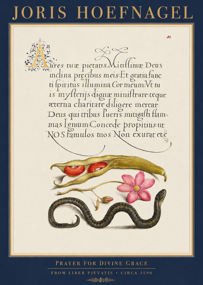 Joris Hoefnagel Prayer for Divine Grace No3 - Juliste