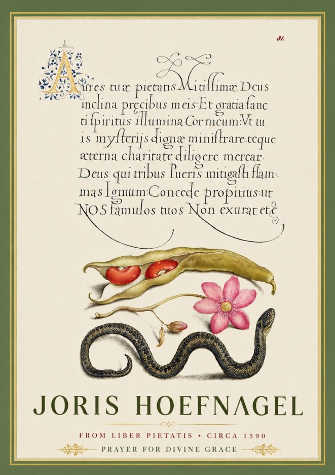 Joris Hoefnagel Prayer for Divine Grace No5 - Juliste
