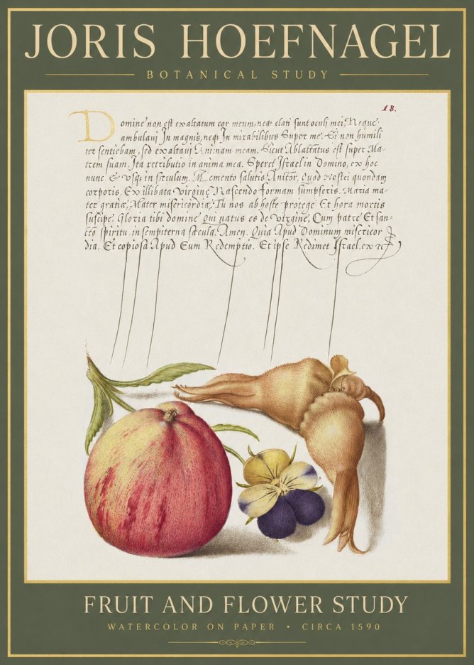 Joris Hoefnagel Fruit and Flower Study No1 - Juliste