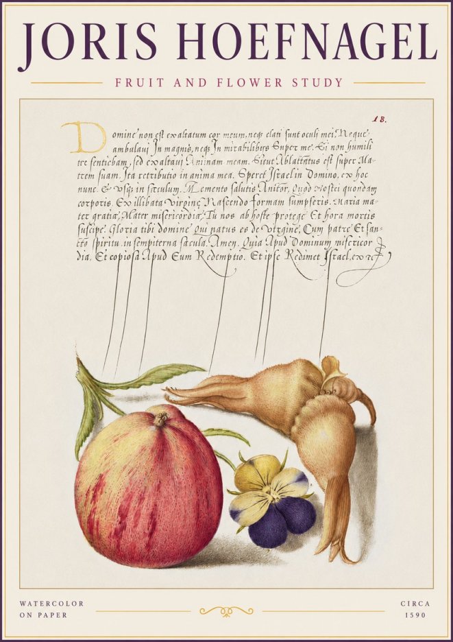 Joris Hoefnagel Fruit and Flower Study No2 - Juliste