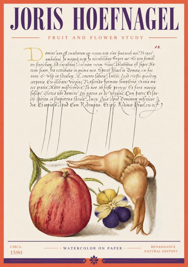 Joris Hoefnagel Fruit and Flower Study No3 - Juliste