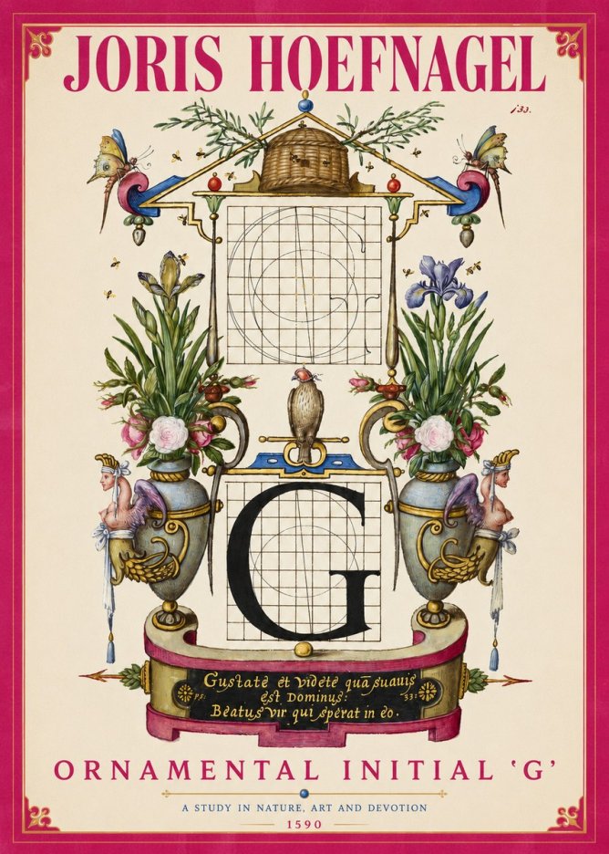 Joris Hoefnagel Ornamental Initial 'G' No2 - Juliste