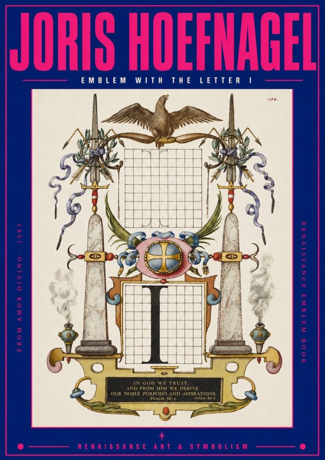 Joris Hoefnagel Ornamental Design with Dedicatory Inscription No3 - Juliste