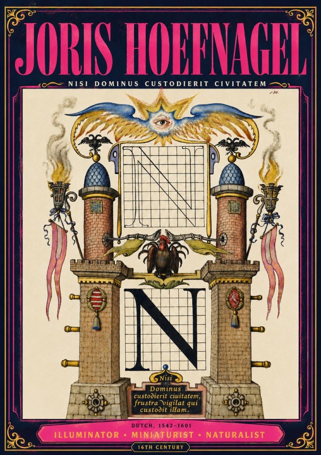 Joris Hoefnagel The Letter N No4 - Juliste