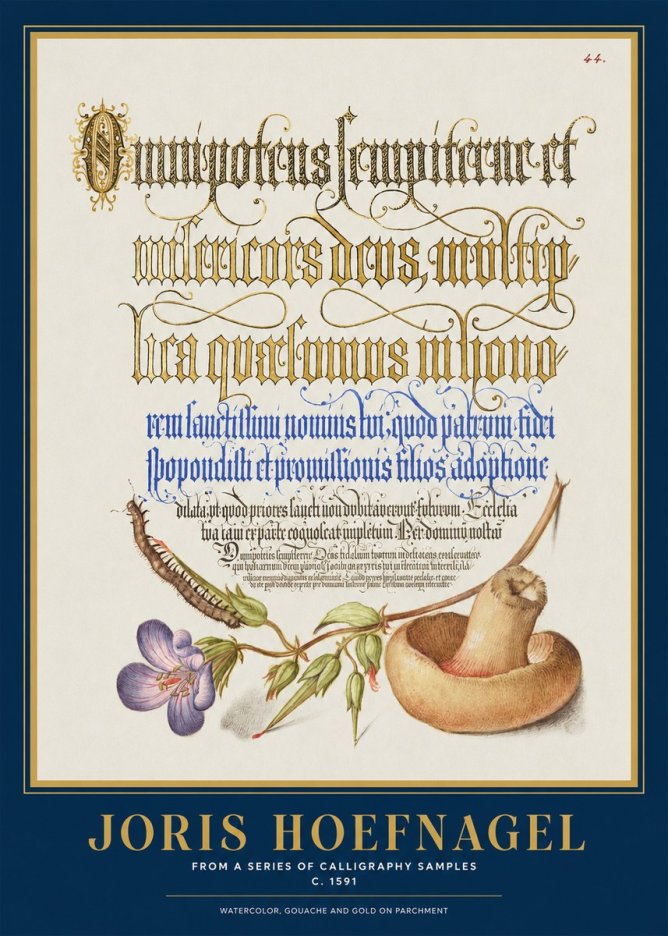 Joris Hoefnagel From a Series of Calligraphy Samples No1 - Juliste