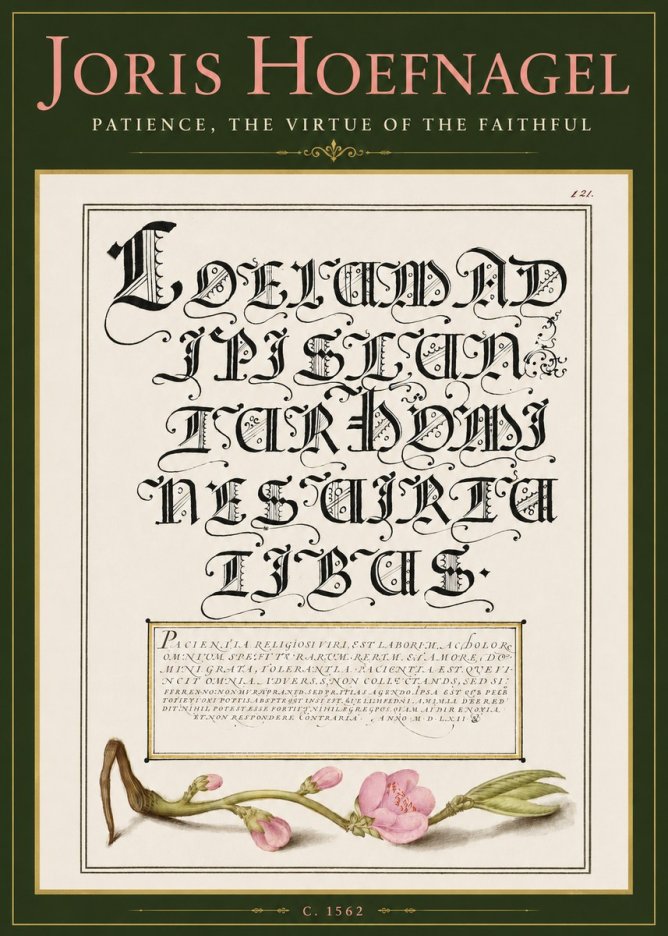 Joris Hoefnagel Calligraphic Alphabet from a Book of Lettering No5 - Juliste