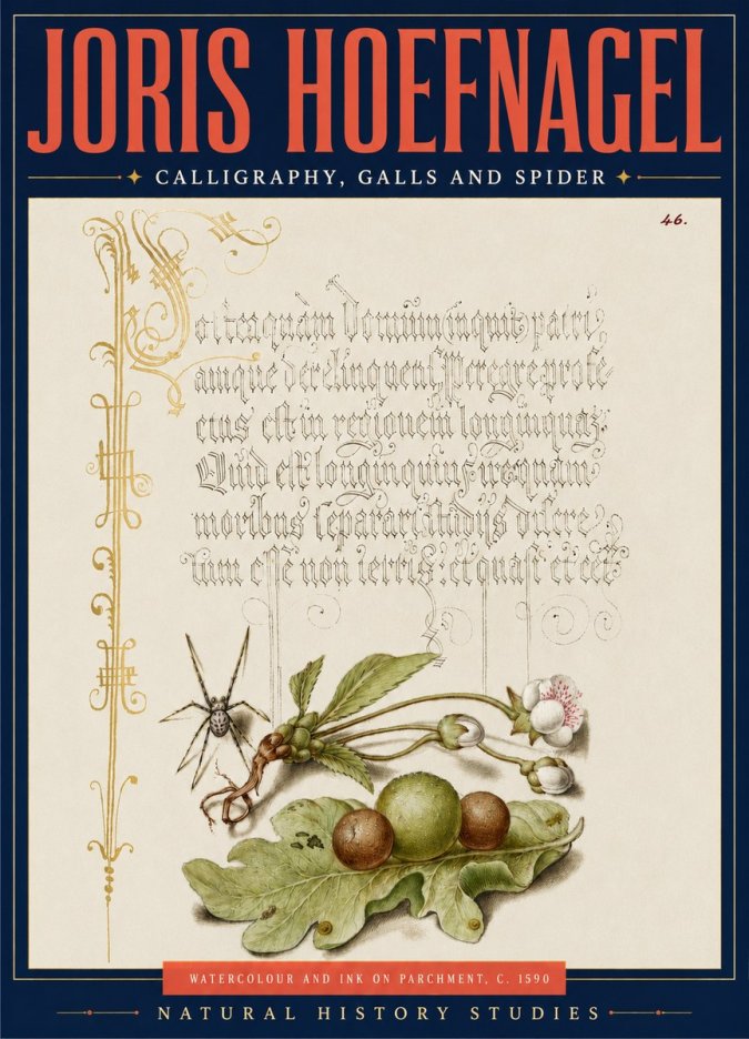 Joris Hoefnagel Plant with Galls and Insect No5 - Juliste