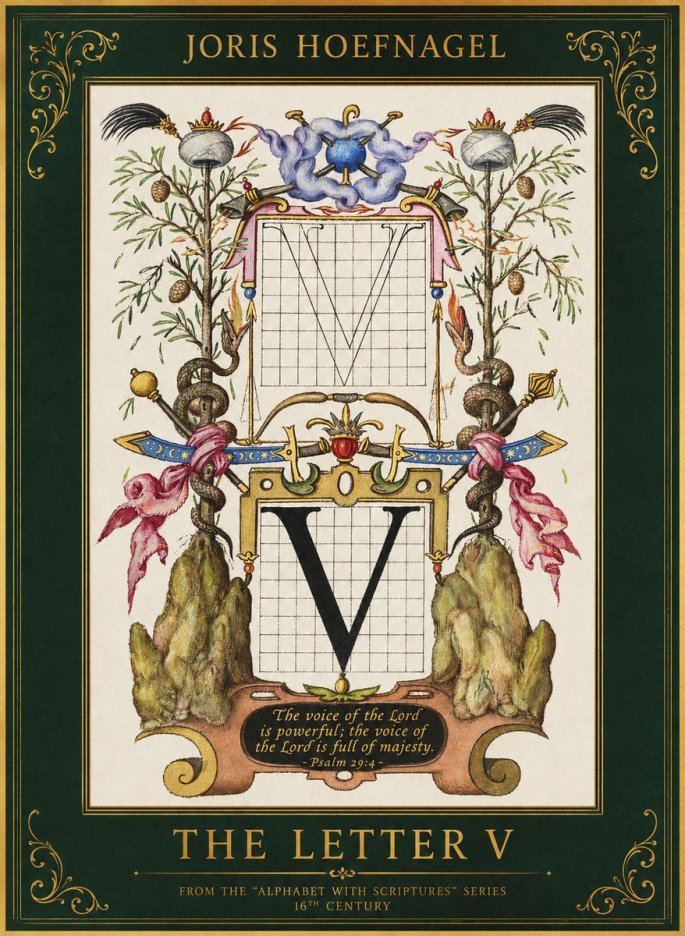Joris Hoefnagel The Letter V No1 - Juliste