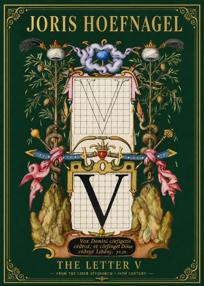 Joris Hoefnagel The Letter V No5 - Juliste