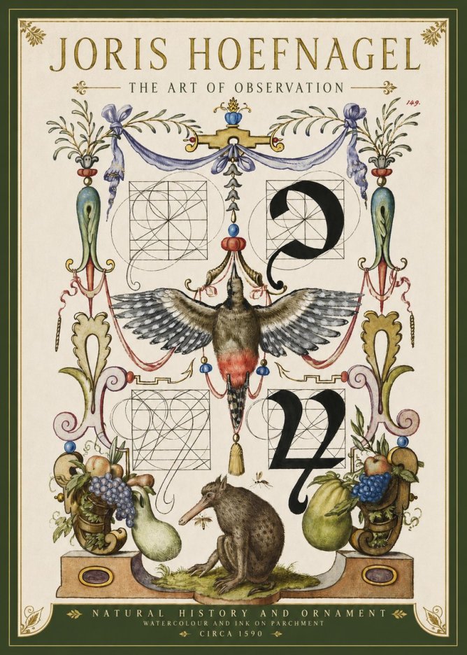 Joris Hoefnagel Study of Nature and Ornament No4 - Juliste