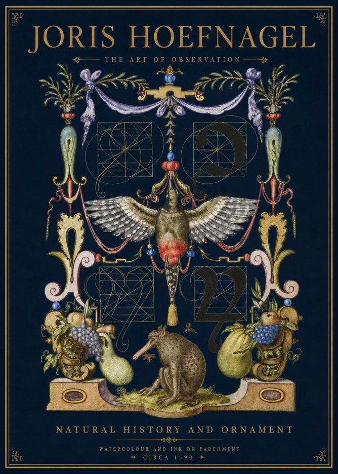 Joris Hoefnagel Study of Nature and Ornament No5 - Juliste