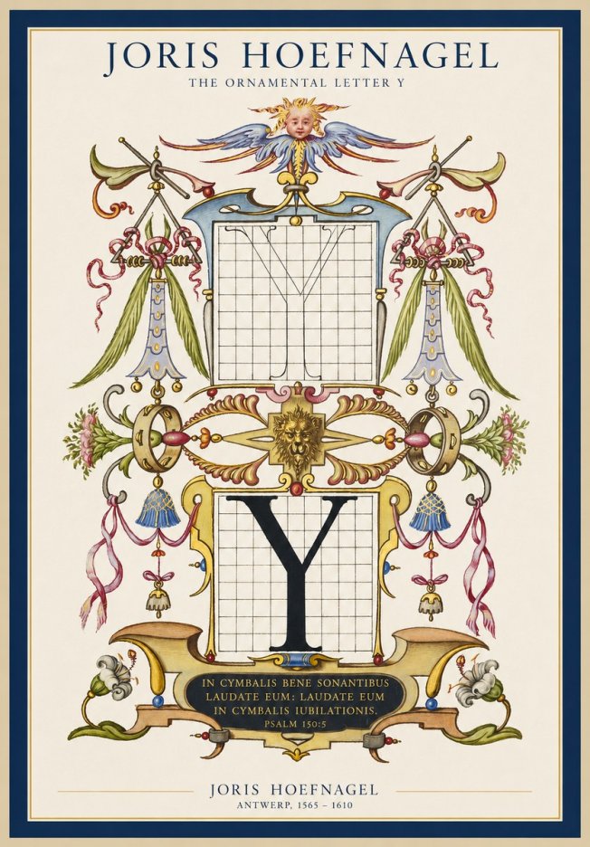Joris Hoefnagel The Ornamental Letter Y No1 - Juliste