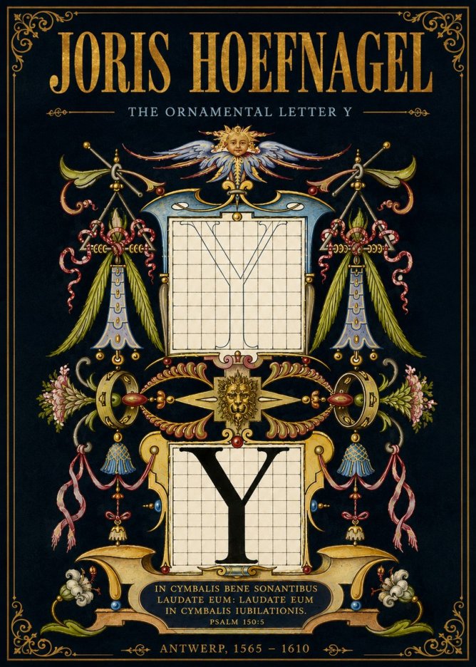 Joris Hoefnagel The Ornamental Letter Y No6 - Juliste
