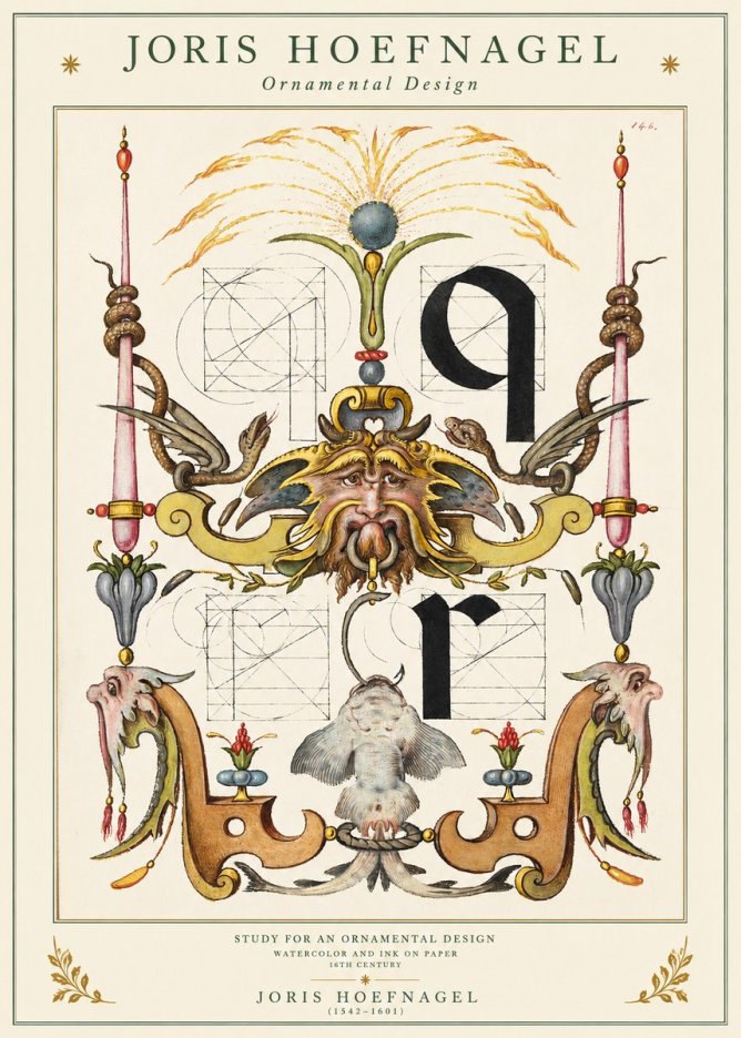 Joris Hoefnagel Ornamental Design I No1 - Juliste
