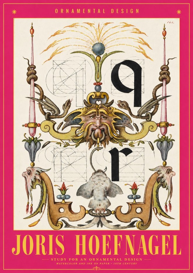 Joris Hoefnagel Ornamental Design I No2 - Juliste