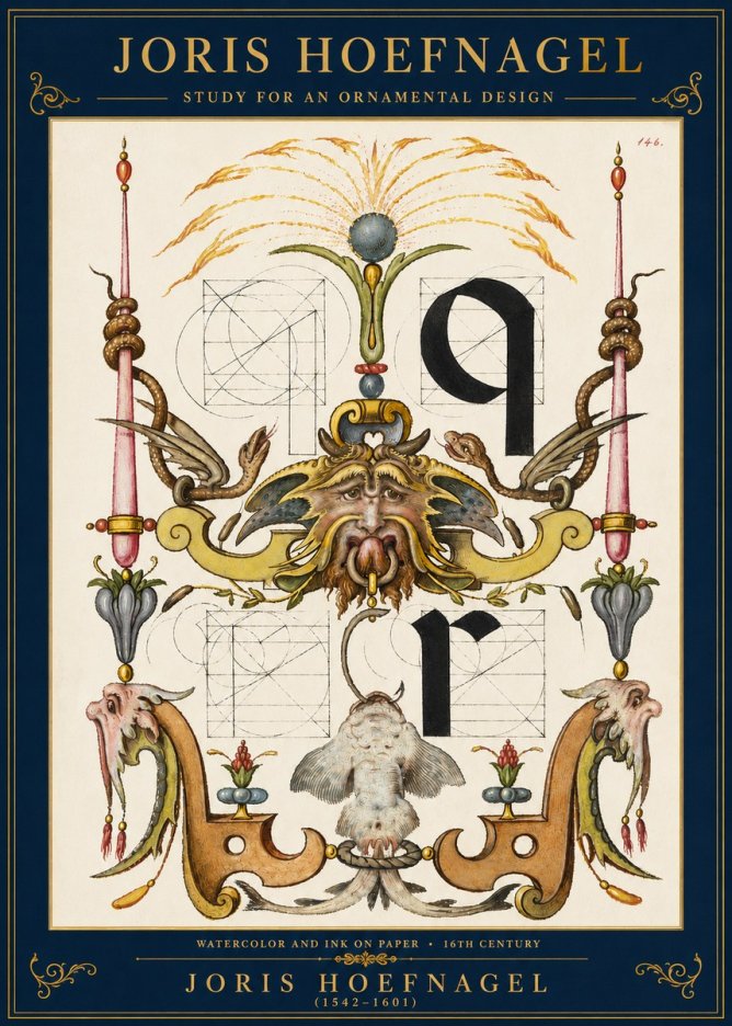 Joris Hoefnagel Ornamental Design I No3 - Juliste
