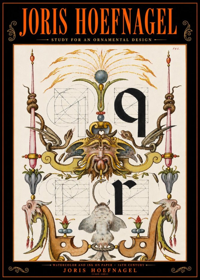 Joris Hoefnagel Ornamental Design I No5 - Juliste