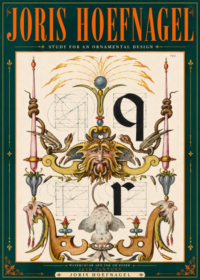 Joris Hoefnagel Ornamental Design I No6 - Juliste