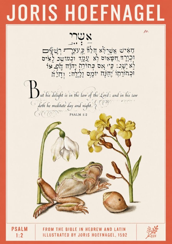 Joris Hoefnagel Psalm 1:2 No2 - Juliste