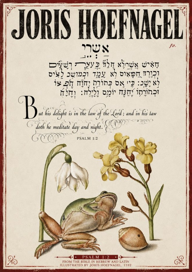 Joris Hoefnagel Psalm 1:2 No4 - Juliste