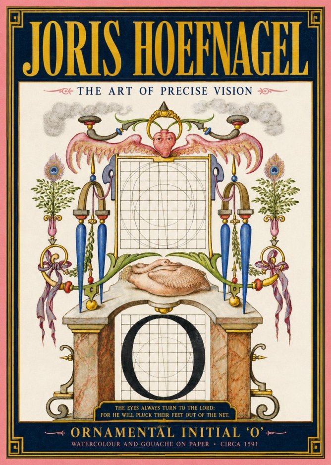 Joris Hoefnagel Ornamental Initial 'O' No2 - Juliste