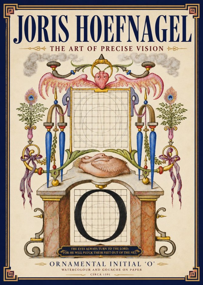 Joris Hoefnagel Ornamental Initial 'O' No4 - Juliste