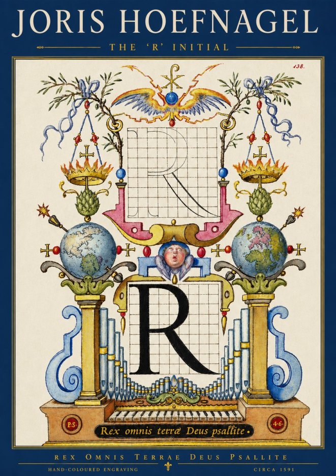 Joris Hoefnagel The 'R' Initial No3 - Juliste