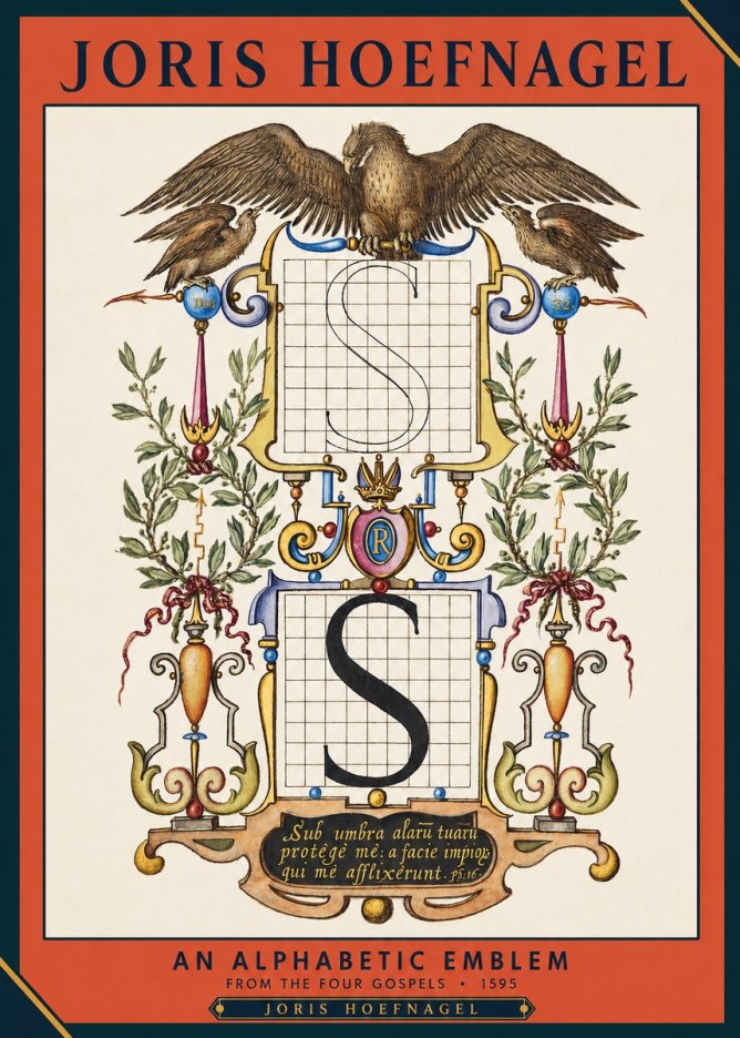 Joris Hoefnagel An Alphabetic Emblem from the Four Gospels No2 - Juliste