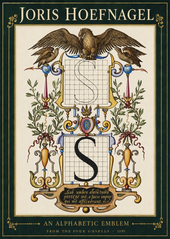Joris Hoefnagel An Alphabetic Emblem from the Four Gospels No3 - Juliste