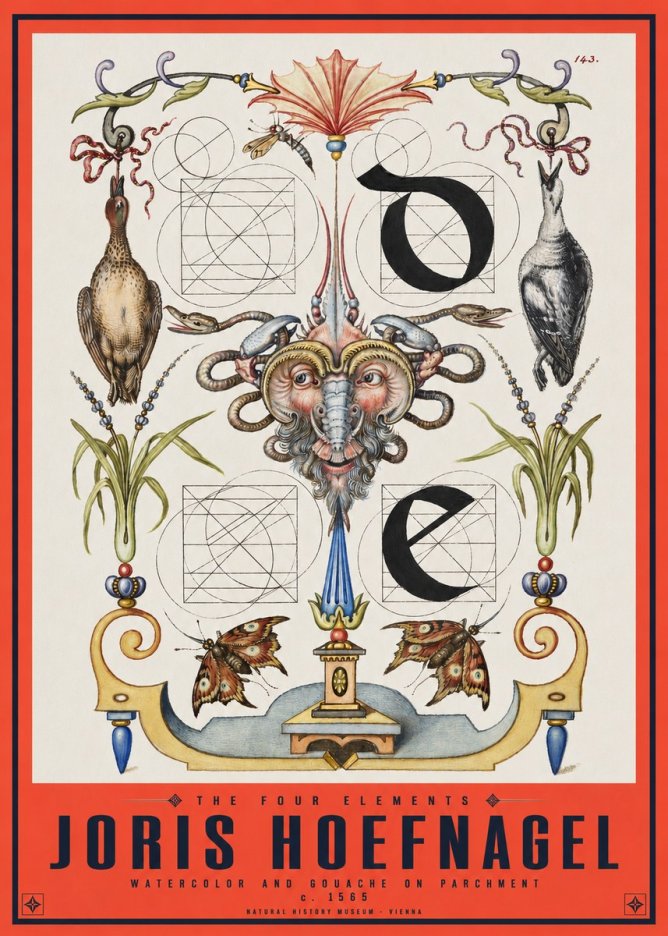 Joris Hoefnagel Ornamental Composition No6 - Juliste