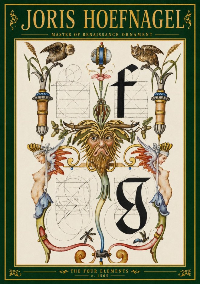 Joris Hoefnagel The Four Elements II No3 - Juliste