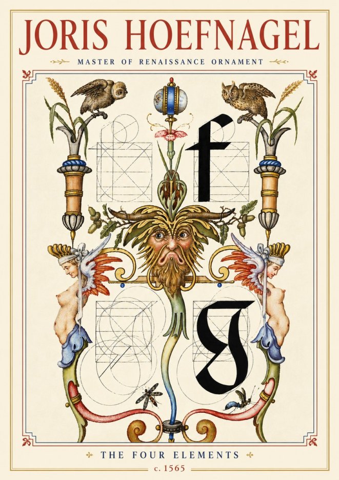 Joris Hoefnagel The Four Elements II No4 - Juliste