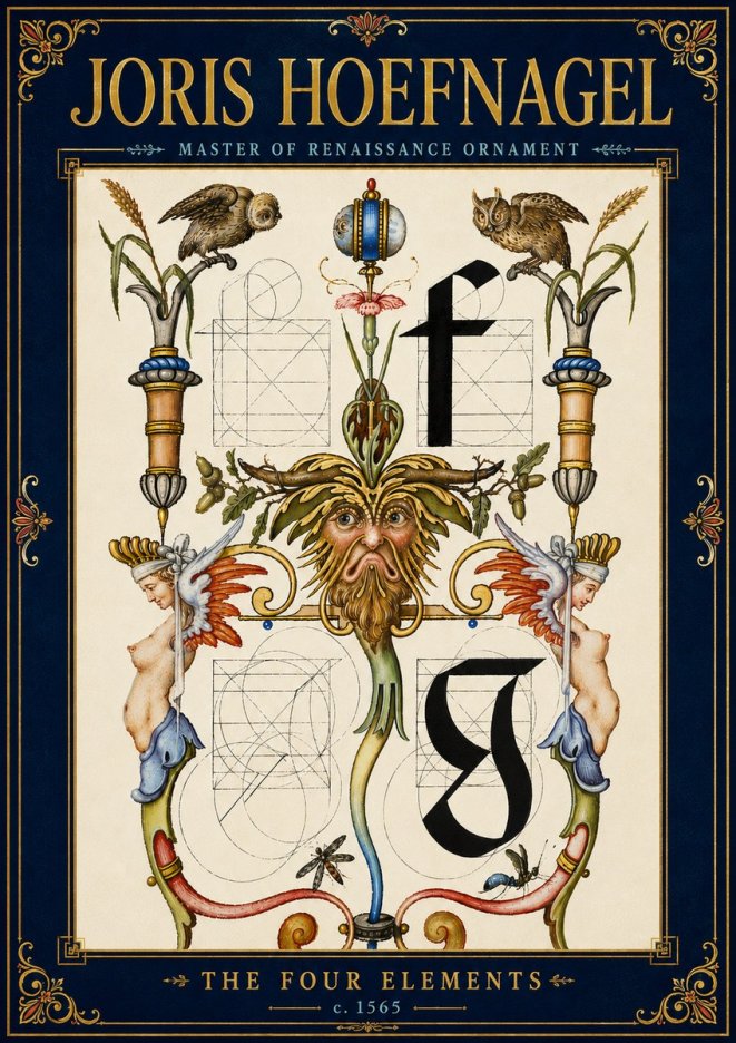 Joris Hoefnagel The Four Elements II No6 - Juliste